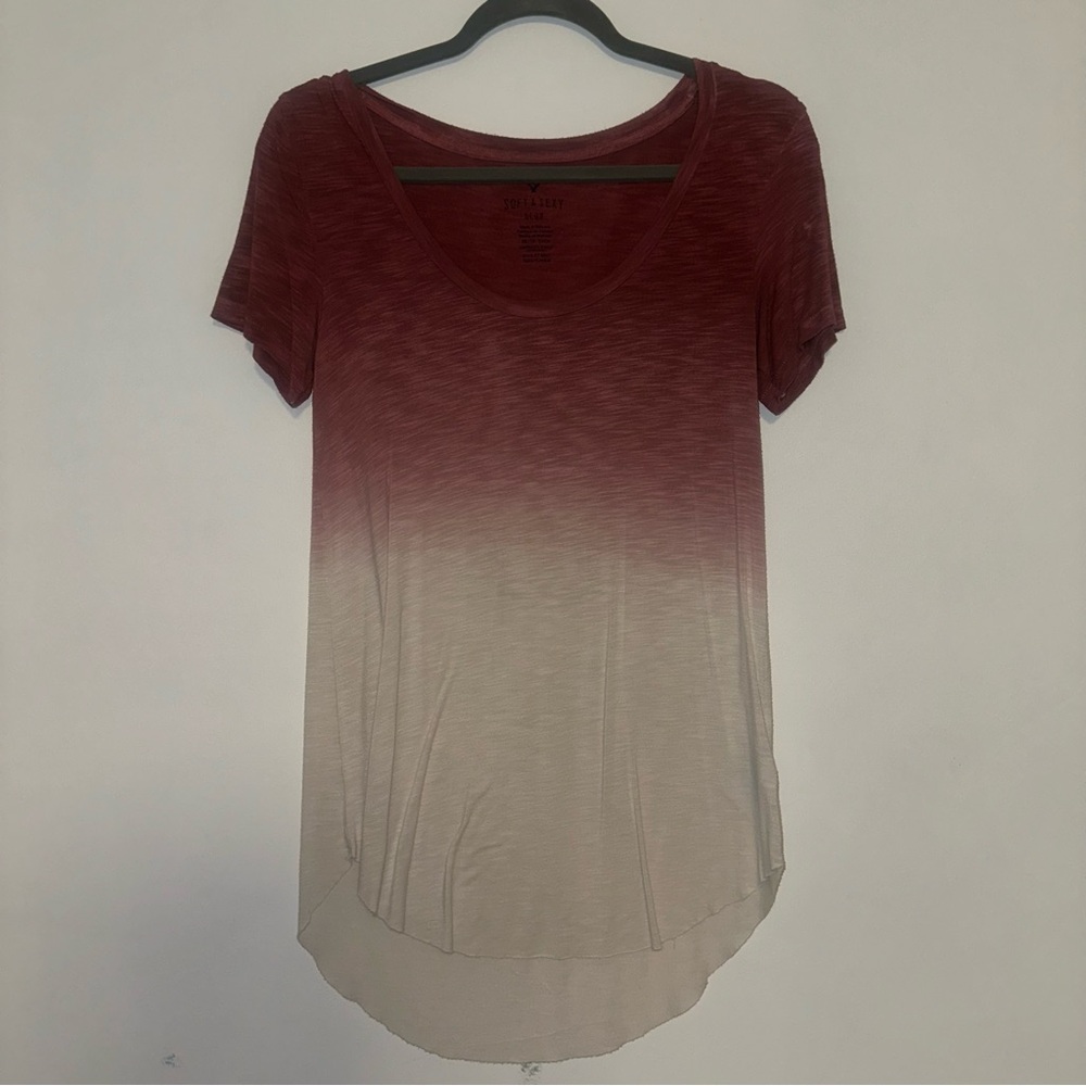 American Eagle Outfitters Red Short Sleeve Relaxed Tee